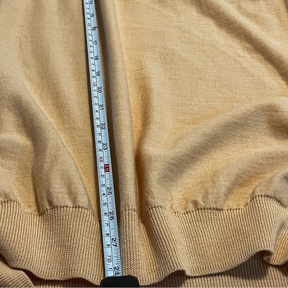 Men's Butter Yellow Sweater Vest by Donald Rose. - Picture 5 of 7